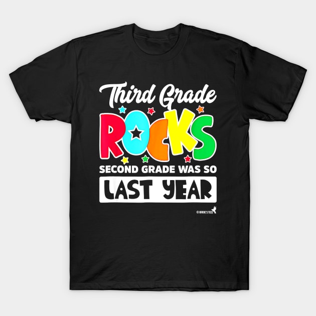 Back To School For Kids Teacher 3rd Grade Rocks T-Shirt by everetto